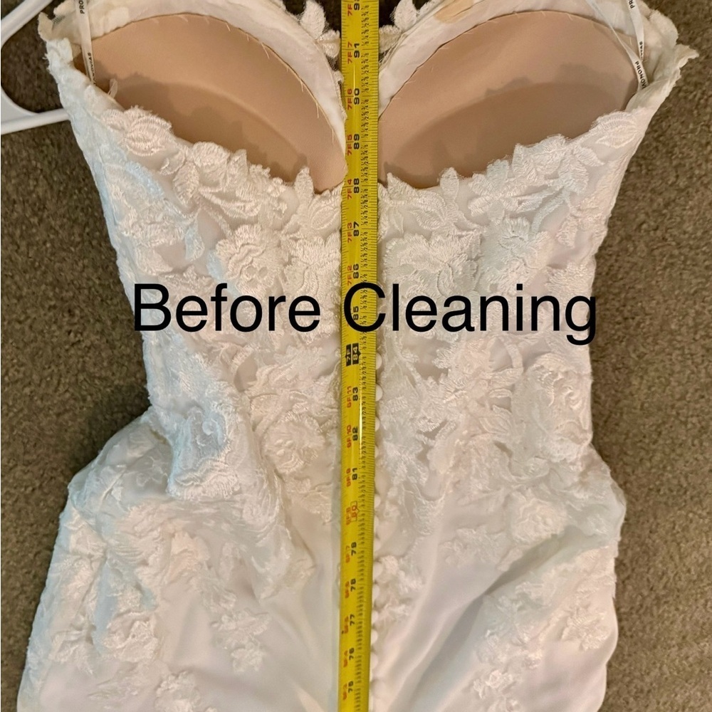 Pronovias Epico Wedding Dress & Veil Sz U. 0. Professionally cleaned & preserved - Picture 9 of 16